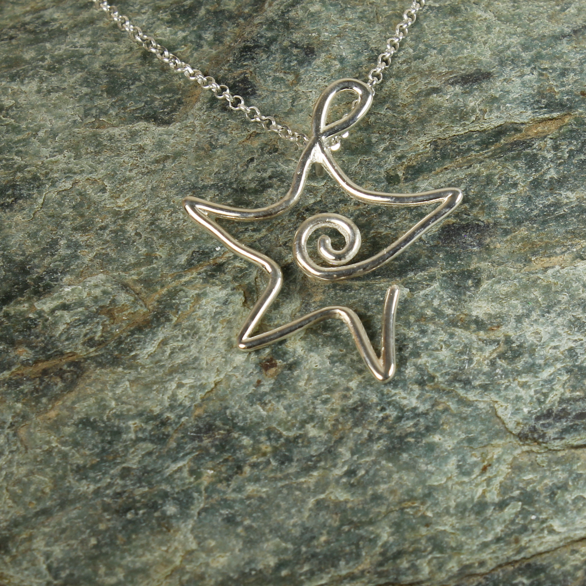 Estrella de Mar Colgante de Plata 925